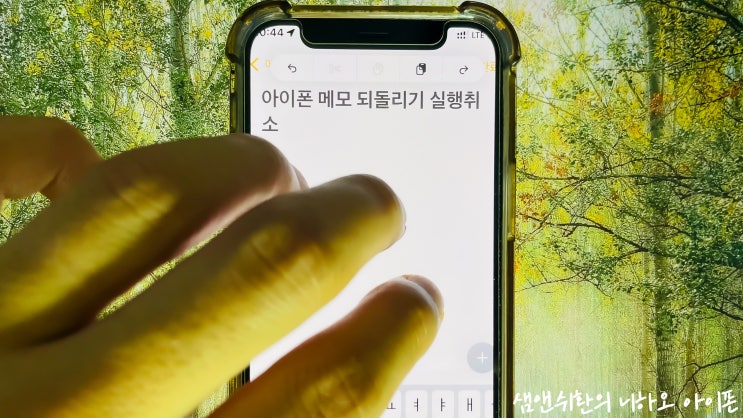  아이폰 메모 되돌리기, 실행취소 기능으로 뒤로가기 방법