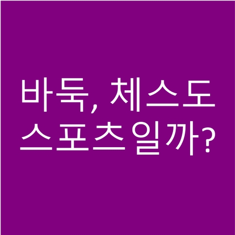 바둑과 체스는 스포츠일까?