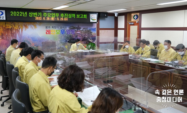  영동군, 상반기 군정 점검...민선8기 출범 대비