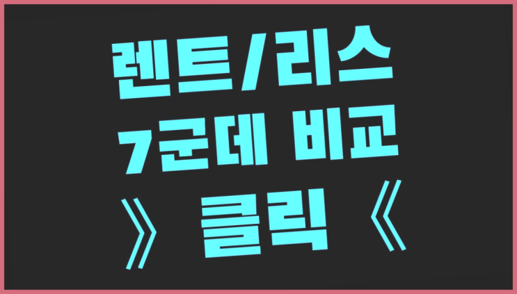 법인차리스 ? 장기렌터카/사업자리스 가이드