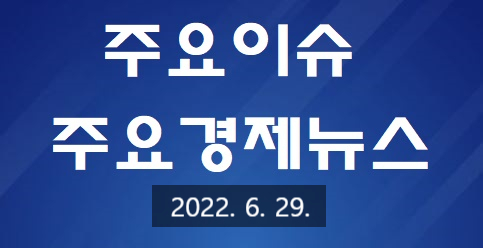  DAY 주요경제뉴스, 주요이슈 2022. 6. 29.