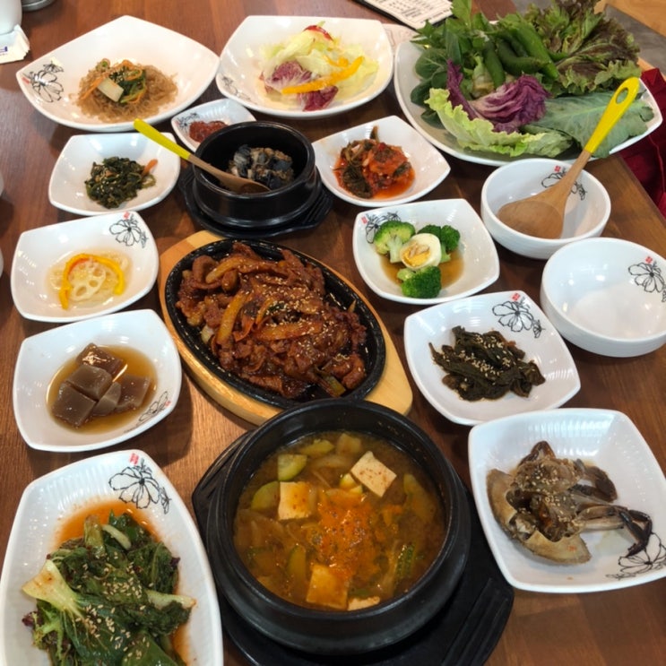  인천 서창동 맛집 만수동 초록쌈밥 한상차림 푸짐해요