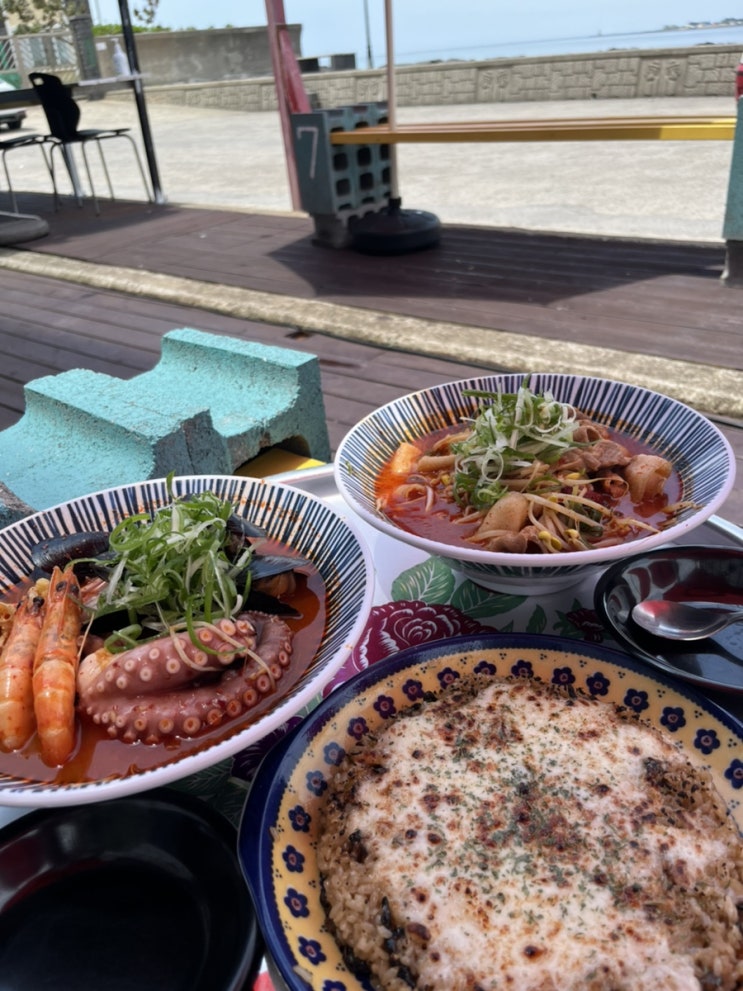  [제주도] 협재해수욕장 맛집 바다가 보이는 '오빠네 해물라면'
