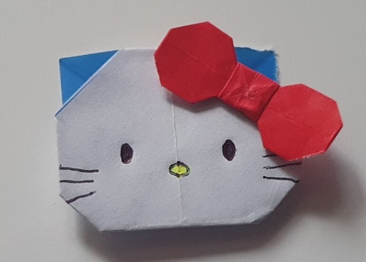  키티얼굴 종이접기