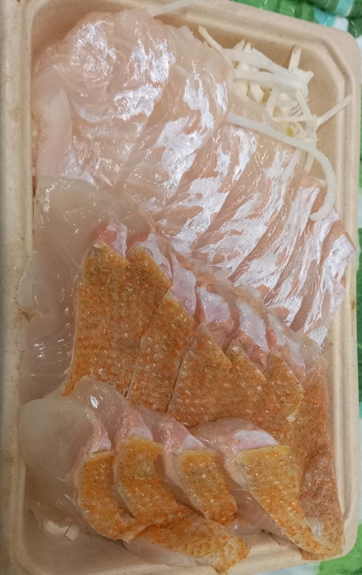  오늘회: 제주도 황금광어회  수천마리당 겨우 1마리