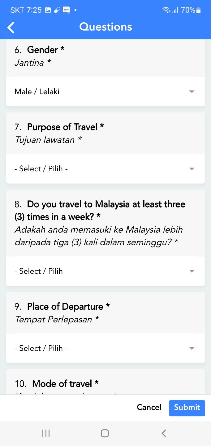 말레이시아 입국서류 준비 :: 마이세자트라 및 마이세이프트래블 작성방법 : 네이버 블로그