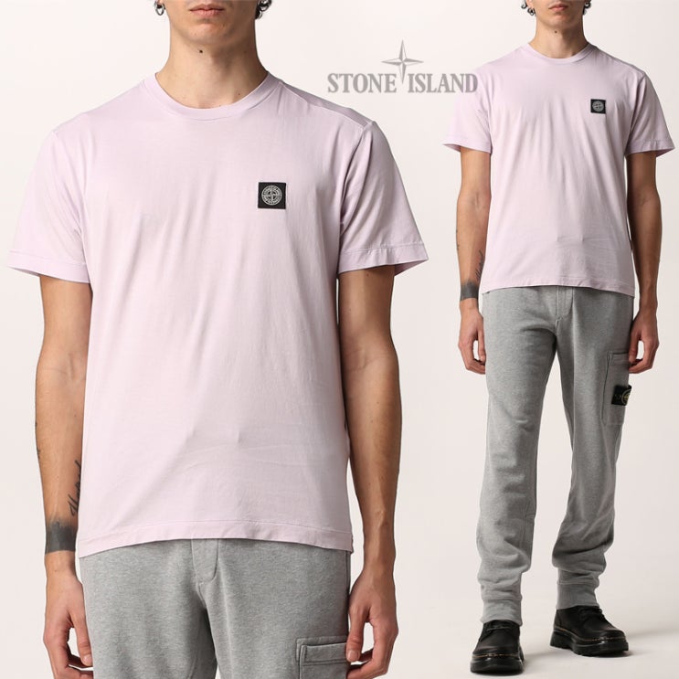  스톤아일랜드 22SS JERSEY 가먼트다이 로고 패치 반팔티 LP