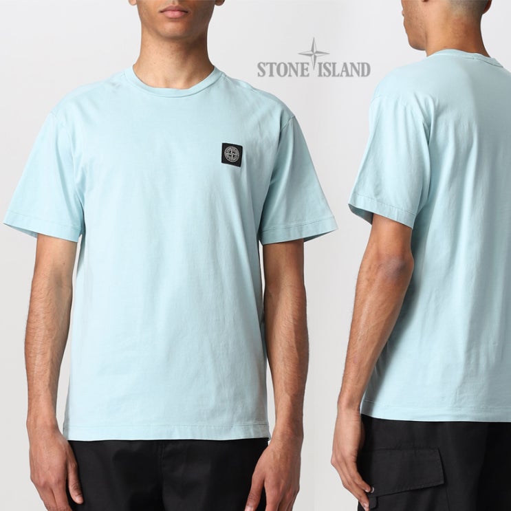  스톤아일랜드 22SS JERSEY 가먼트다이 로고 패치 반팔티 SB