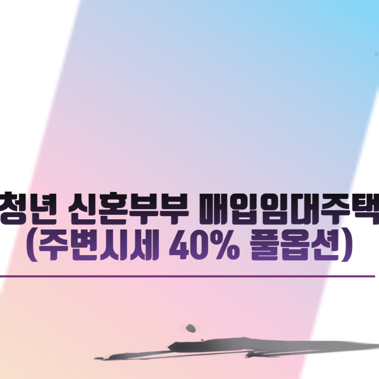  청년 신혼부부 매입임대주택 (주변시세 40% 풀옵션)