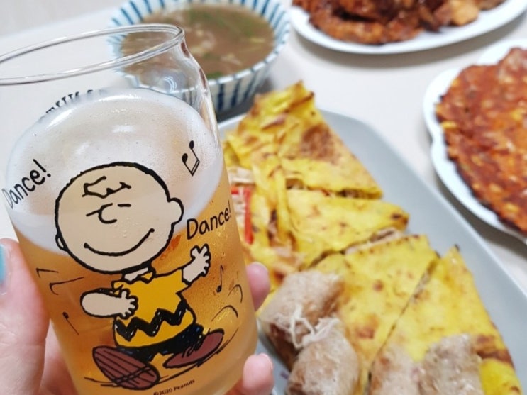  맛저/소맥/치킨/반세오/김치전/안주/김치전 만들기