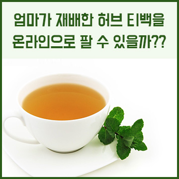  엄마가 재배한 허브 티백을 온라인으로 팔 수 있을까??