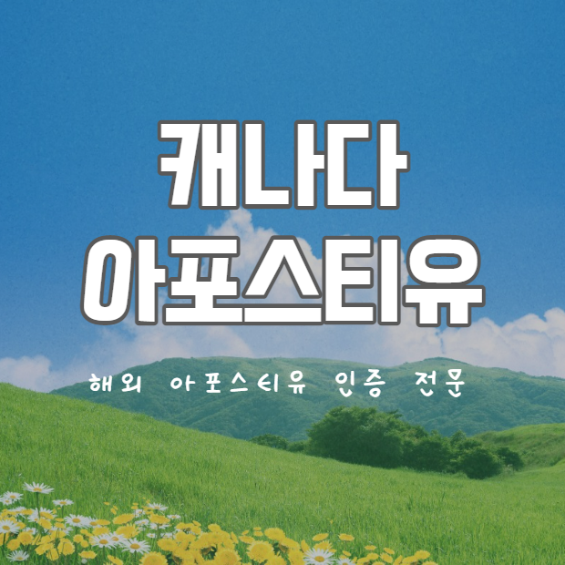  캐나다 아포스티유｜간편하게 끝내버리는 방법!
