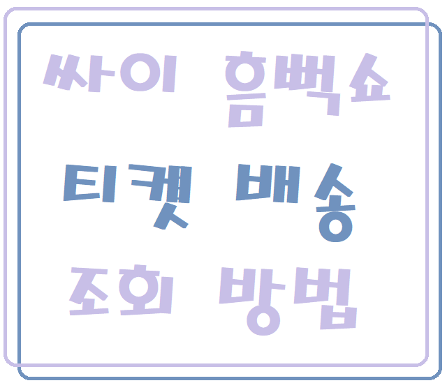 싸이 흠뻑쇼 티켓 배송 조회 방법(+국제택배 사이트 포함)