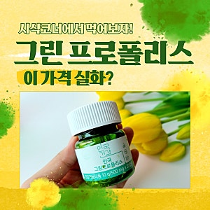 프리폴리스 추천 안국 그린프로폴리스 ft. 내돈내산