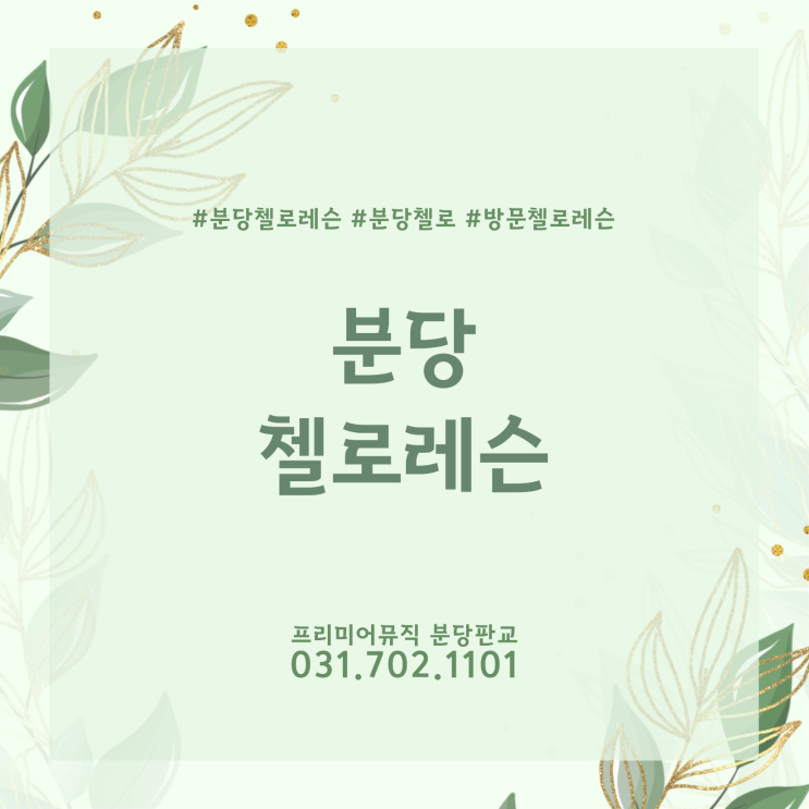  분당첼로레슨 1:1방문레슨 레슨비 레슨시간은 어느 정도일까?