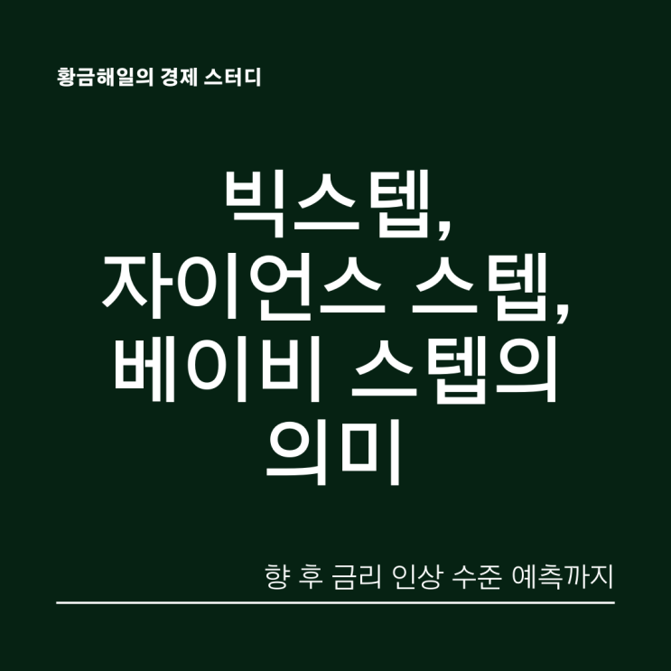  자이언트스텝, 빅스텝, 베이비스텝의 의미와 향 후 전망