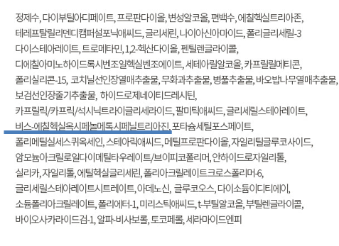  유기자외선차단성분 비스-에칠헥실옥시페놀메톡시페닐트리아진