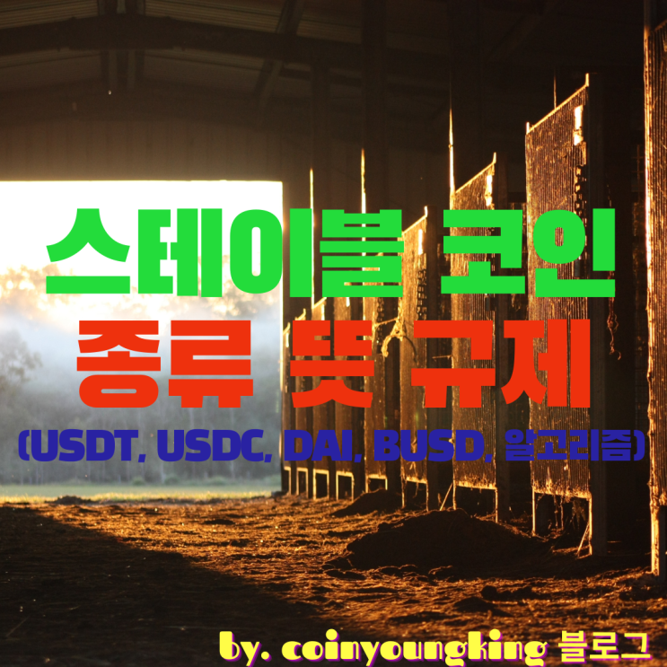  스테이블 코인 종류 뜻 규제(USDT, USDC, DAI, BUSD, 알고리즘)