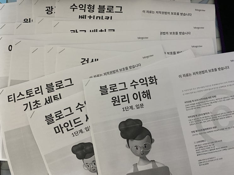  블로그카우 챌린지 2일차 전자책 출력 및 커리큘럼