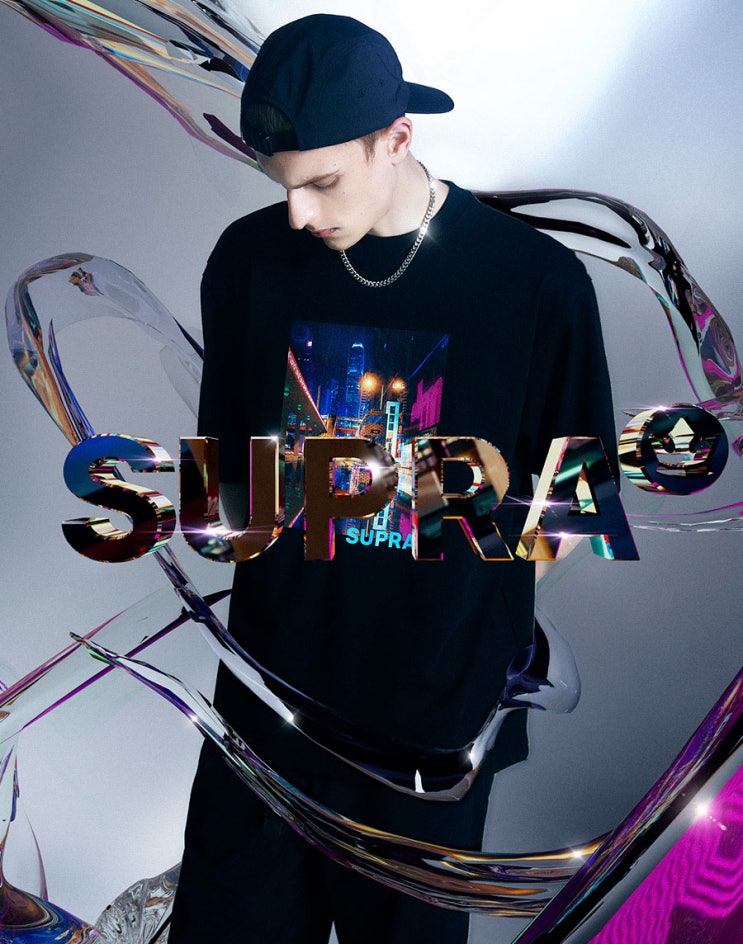 스트릿 패션 수프라(SUPRA) 22SS 컬렉션 남자 여자 반팔티, 모자 무신사 입점