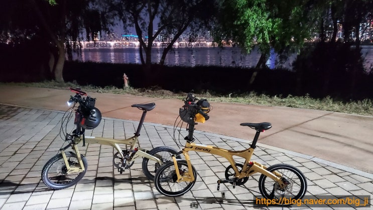 야간 한강자전거라이딩 30km (강북 강남 자전거도로 비교)