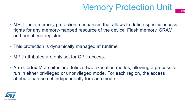 [STM32] MOOC Security#MPU (Memory Protection Unit)