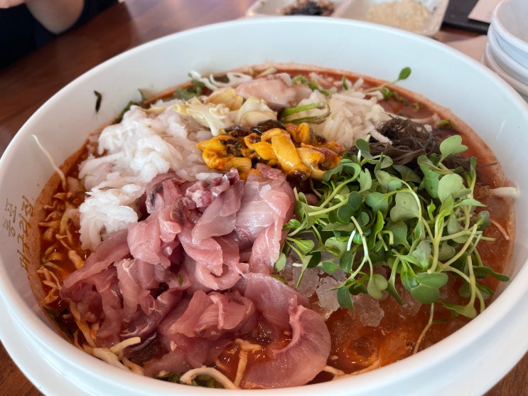 속초 봉포머구리집 더위를 씻겨줄 시원한 모둠물회 맛집