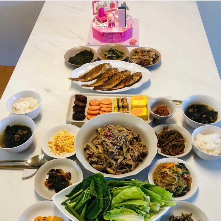  남편 생일상 차리기
