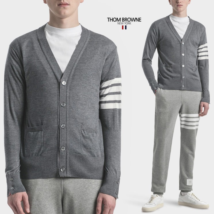  톰브라운 22FW MERINO WOOL 서스테이너블 가디건 LG