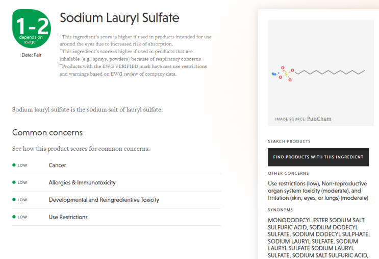 라우릴 황산 나트륨=소듐라우릴설페이트 Sodium Lauryl Sulfate(SLS), Sodium dodecyl sulfate