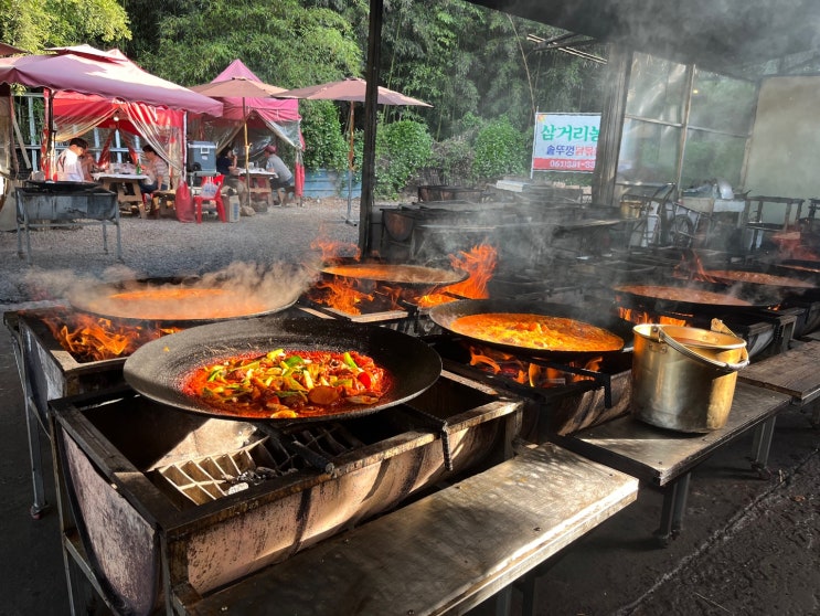  담양 맛집  삼거리농원  솥뚜껑 닭도리탕