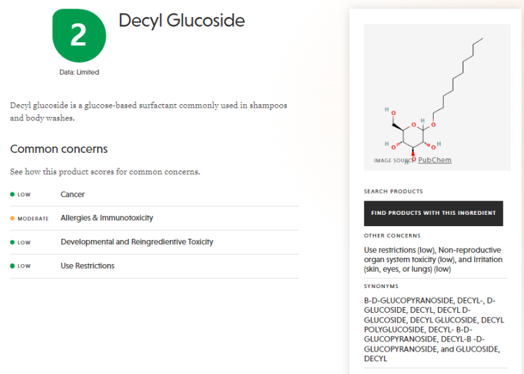 데실 글루코사이드 Decyl Glucoside