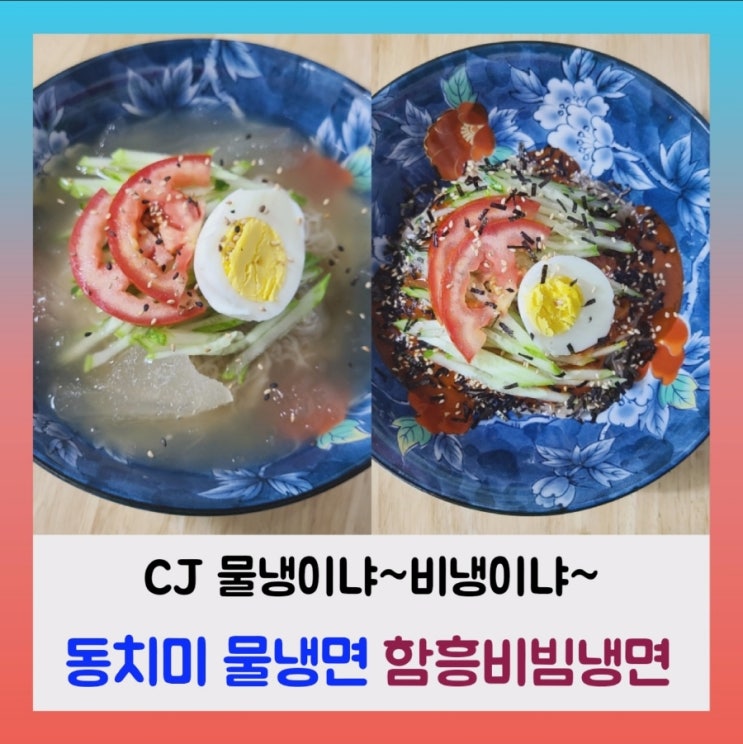 [내돈내산] CJ 동치미 물냉면& 함흥 비빔냉면 솔직리뷰