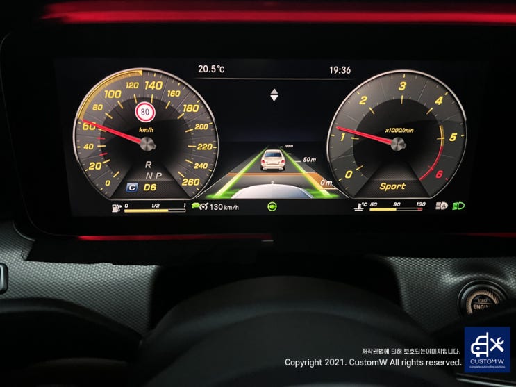 벤츠 W213 E350d 17년식 반자율주행 옵션설치 + 열선 AMG 스티어링휠 교체.