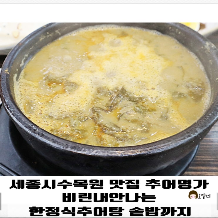  세종시수목원 맛집 추어명가 비린내안나는 한정식 추어탕 솥밥까지