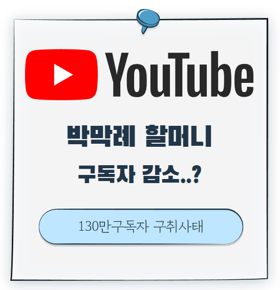  유튜브130만명 유튜버 박막례 할머니 구독자 감소..손녀의 예비신랑의 과거 이력 때문..