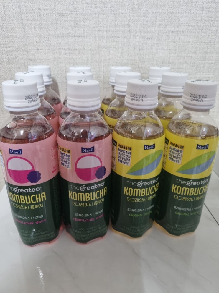  발효탄산으로 충분한 탄산과 간편한 식이섬유 섭취가 가능한 더그레잇티콤부차