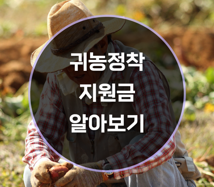  귀농 정착지원금 신청방법은?