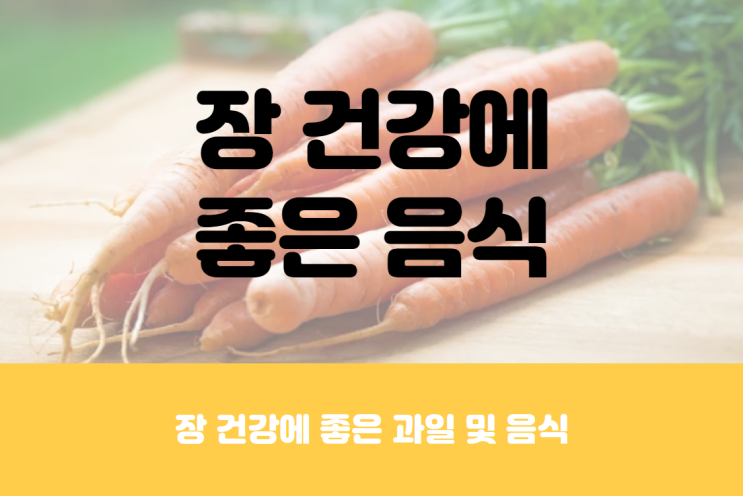  장에 좋은 것들 (음식, 채소, 과일)