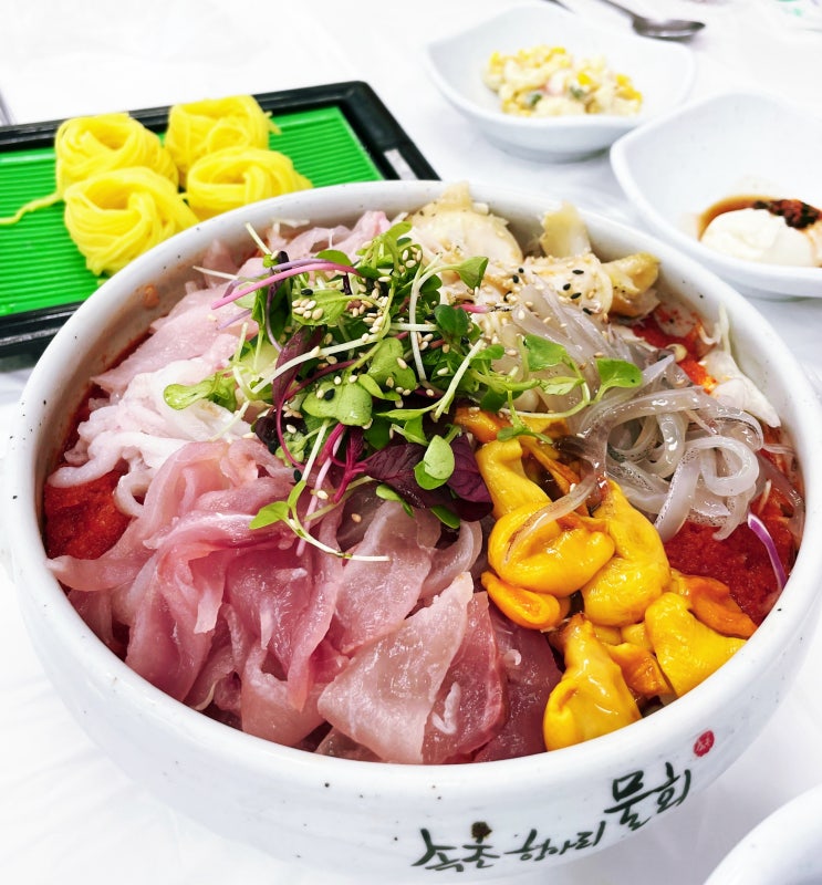  속초 해수욕장 근처 맛집 : 속초 물회