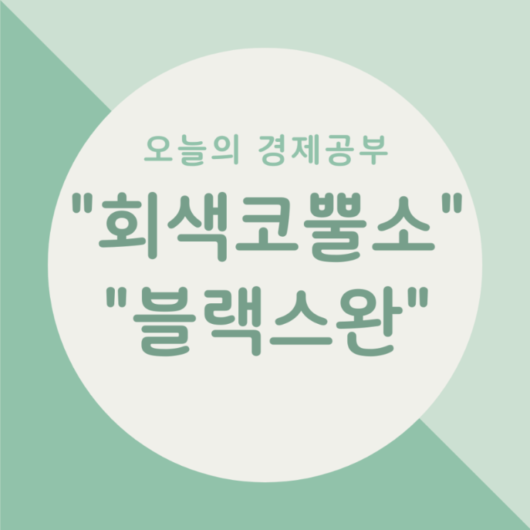  오늘의 경제공부 - 회색코뿔소 / 블랙스완