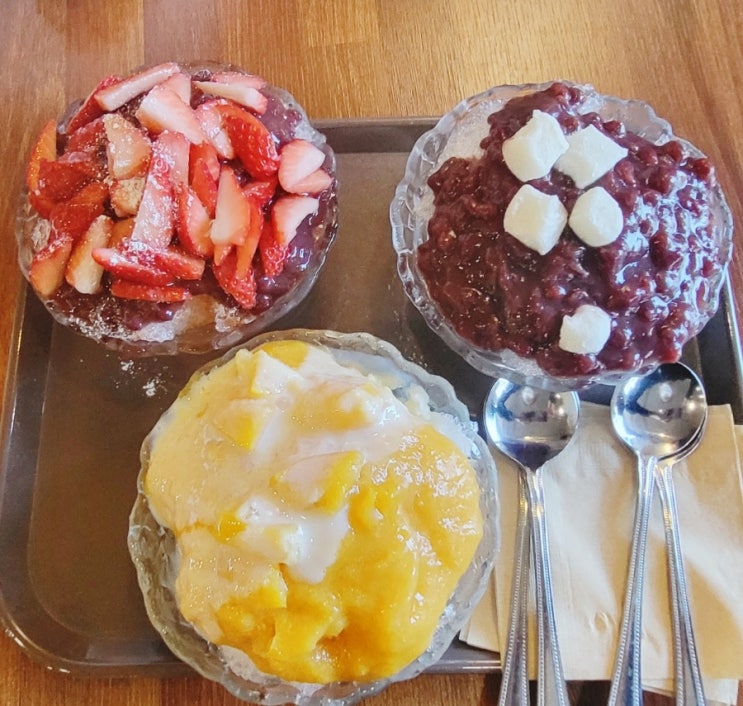  부산 더운날 4000원 팥빙수  가성비집소문난 팥빙수 광안점
