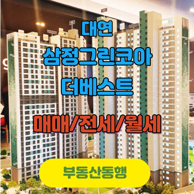  분양권 전매 가능한 부동산 / 대연 삼정그린코아 더베스트 입주중