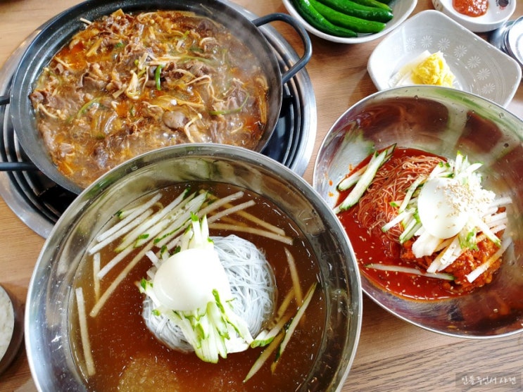  청주 냉면 맛집 수암면옥 밥집 후기 소불고기도 맛있어