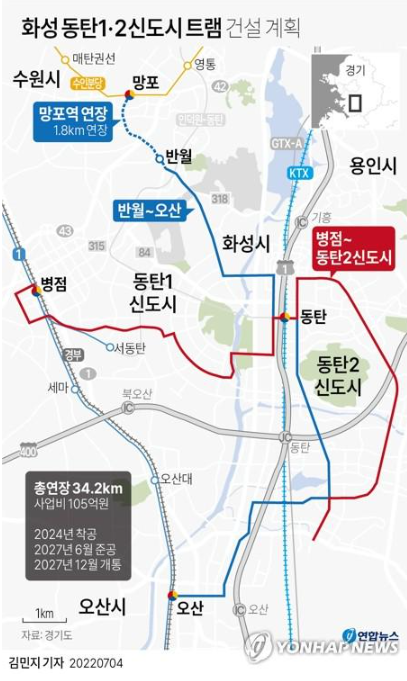 동탄 트램 2027년 개통, 기본설계 용역 발주 동탄 트램 2027년 개통, 기본설계 용역 발주