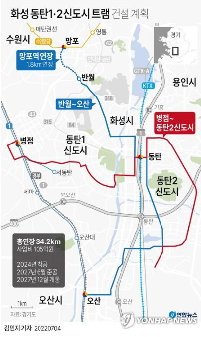 동탄 트램 2027년 개통, 기본설계 용역 발주