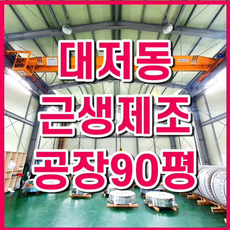  [임대] 강서구 대저 신축공장 호이스트2.8톤 넓은 마당과 사무실 별도 화장실 완비 근생제조 계약면적 148평