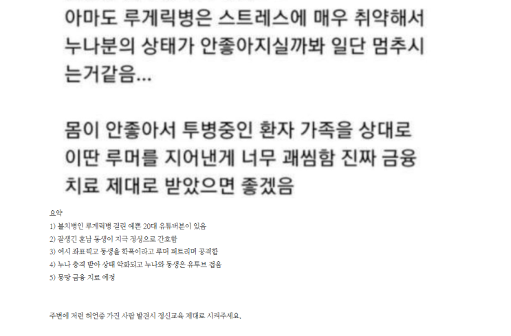  삐루빼로 악플사건...