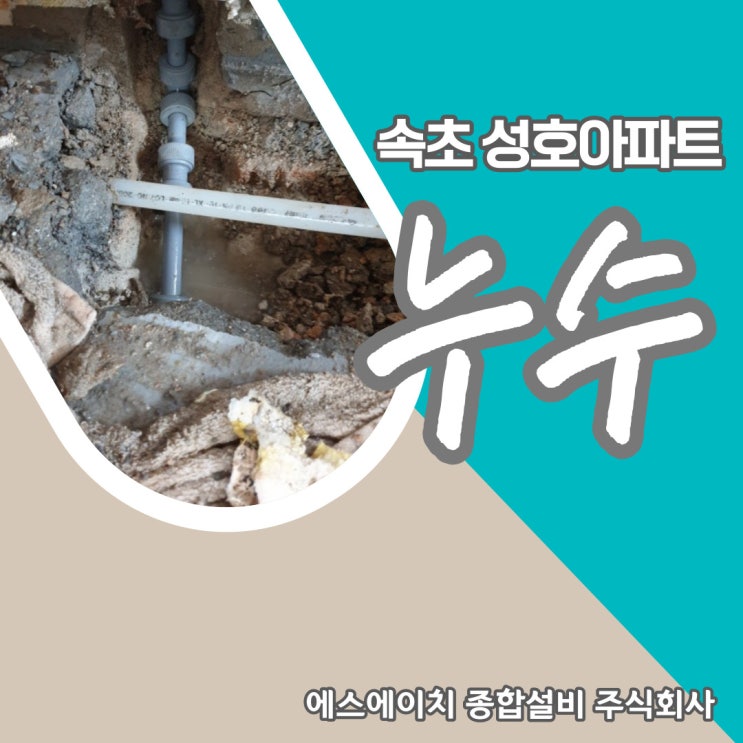  안녕하세요 속초 양양 고성 누수 탐지 및 공사 전문업체 SH종합설비 주식회사입니다.