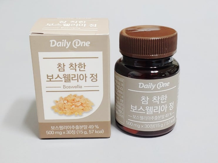  관절영양제 데일리원 참 착한 보스웰리아 정으로 편리하게 관절건강 챙기세요